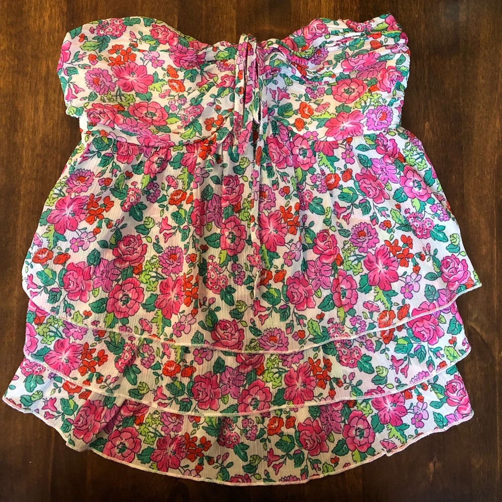 Abercrombie & Fitch flowered tube top NWT